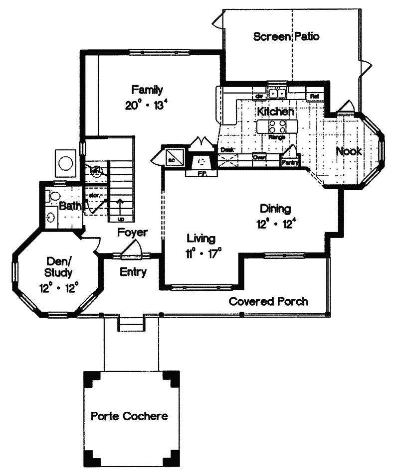 Country House Plan First Floor - Wothington Spring Country Home 047D-0145 - Shop House Plans and More