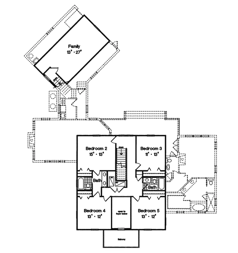 Plantation House Plan Second Floor - Turnbull Plantation Home 047D-0171 - Shop House Plans and More