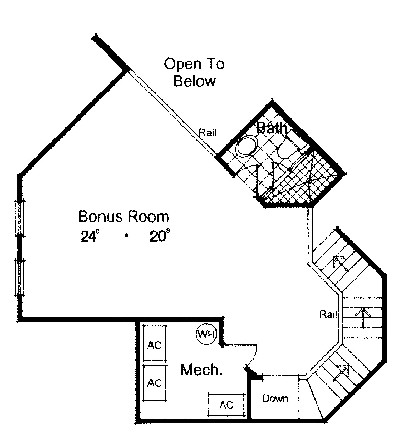 Sunbelt House Plan Second Floor - Atlantic Park Luxury Style Home 047D-0184 - Search House Plans and More