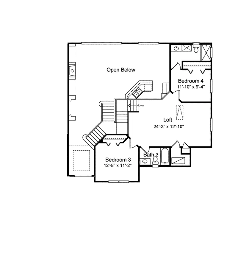 Sunbelt House Plan Second Floor - Lakeport Luxury Home 047D-0211 - Shop House Plans and More