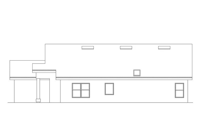 Sunbelt House Plan Right Elevation - Sunridge Sunbelt Ranch Home 048D-0011 - Shop House Plans and More