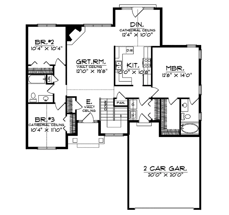 Traditional House Plan First Floor - Alabaster Neoclassical Home 051D-0022 - Search House Plans and More