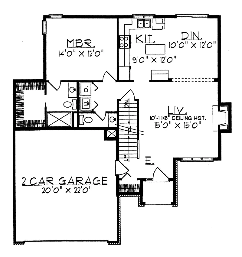 Traditional House Plan First Floor - Berrybell Traditional Home 051D-0062 - Search House Plans and More