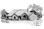 Shingle Sided Ranch Home With Arch-Top Windows
