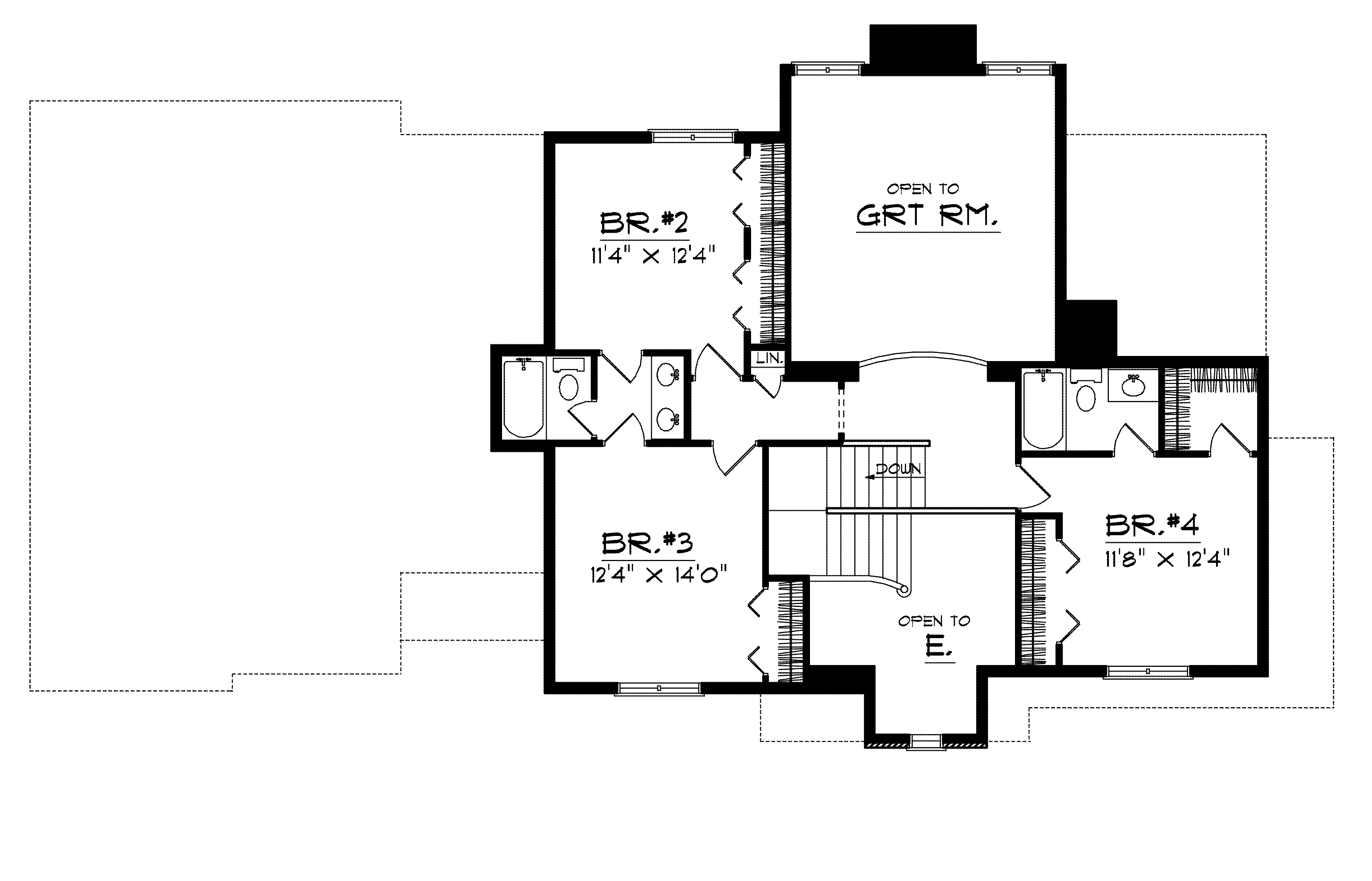 Traditional House Plan Second Floor - River Valley Rustic Home 051D-0209 - Shop House Plans and More