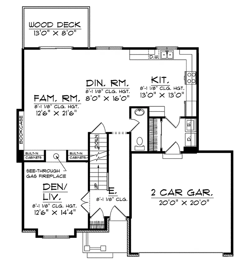 Country House Plan First Floor - Evelyn Hill Traditional Home 051D-0235 - Search House Plans and More