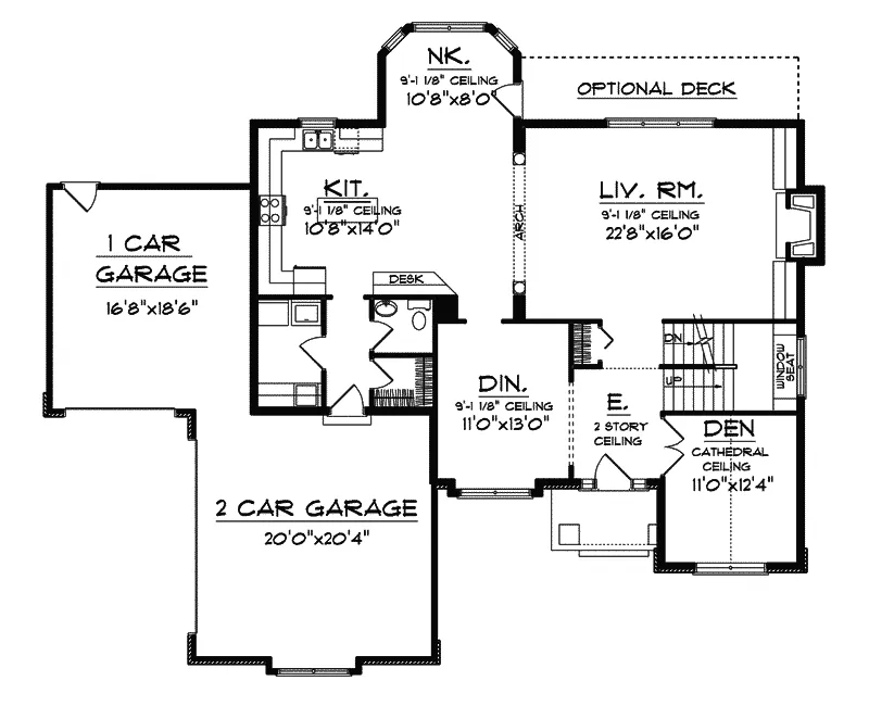Traditional House Plan First Floor - Cozette Two-Story Home 051D-0309 - Search House Plans and More