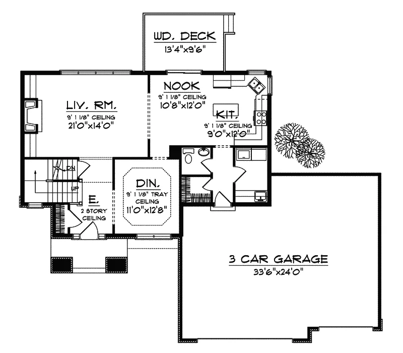 Traditional House Plan First Floor - Rolling Ridge Traditional Home 051D-0327 - Shop House Plans and More