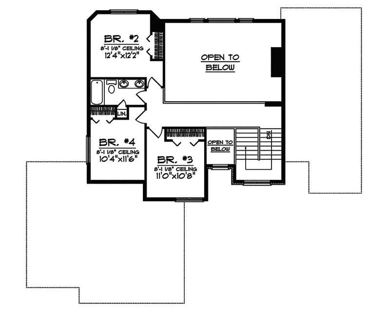 Traditional House Plan Second Floor - Merollis Traditional Home 051D-0349 - Shop House Plans and More