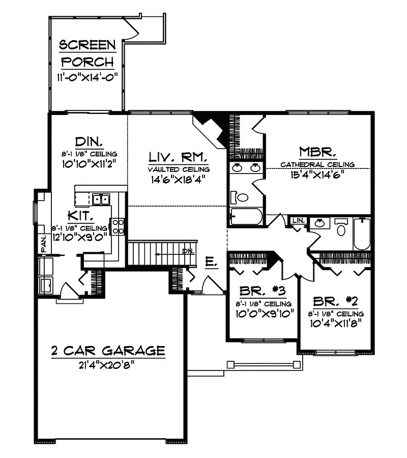Traditional House Plan First Floor - Castello Narrow Lot Home 051D-0504 - Search House Plans and More