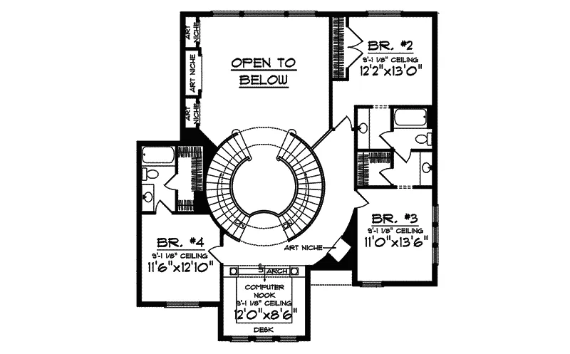 Luxury House Plan Second Floor - Hamburg Hill Luxury Home 051D-0544 - Search House Plans and More