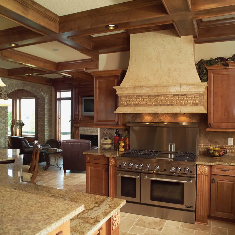 This kitchen provides New-Age efficiency in Old-World ambiance. 