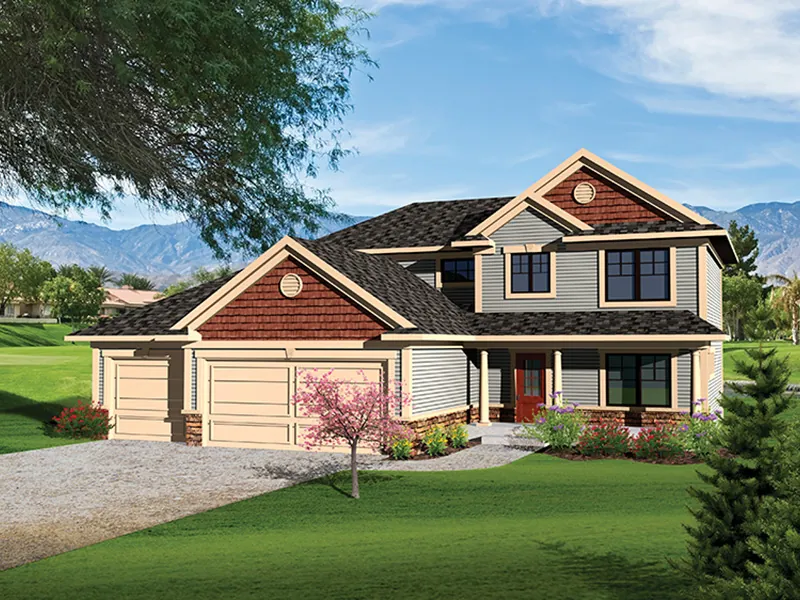 Country House Plan Front of Home - Kirkfield Traditional Home 051D-0659 - Search House Plans and More