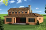 Italian House Plan Rear Photo 03 - Monteleone Bay Italian Ranch Home 051D-0669 - Shop House Plans and More