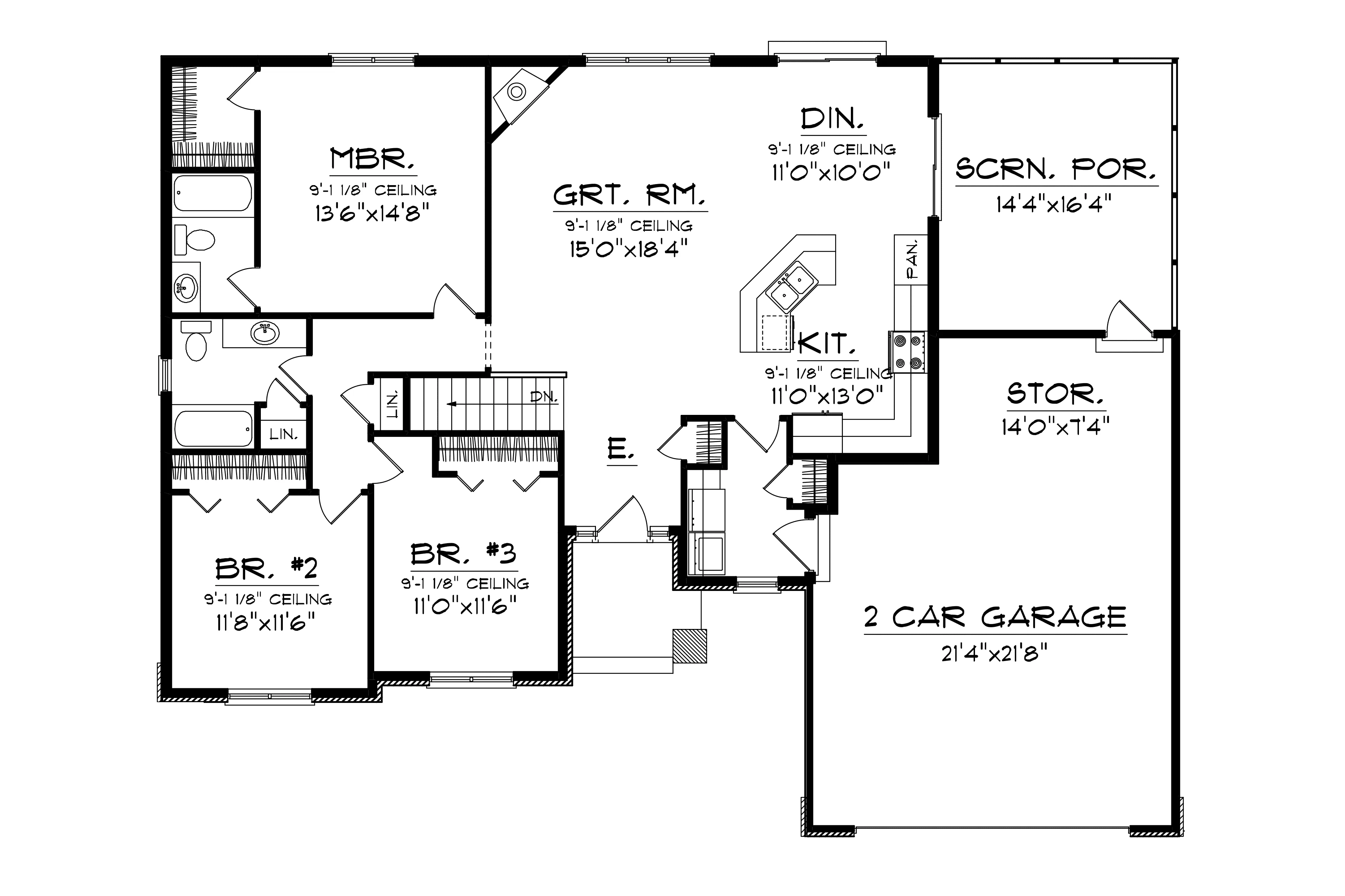 Higgens Traditional Ranch Home Plan 051d 0674 Search House Planore