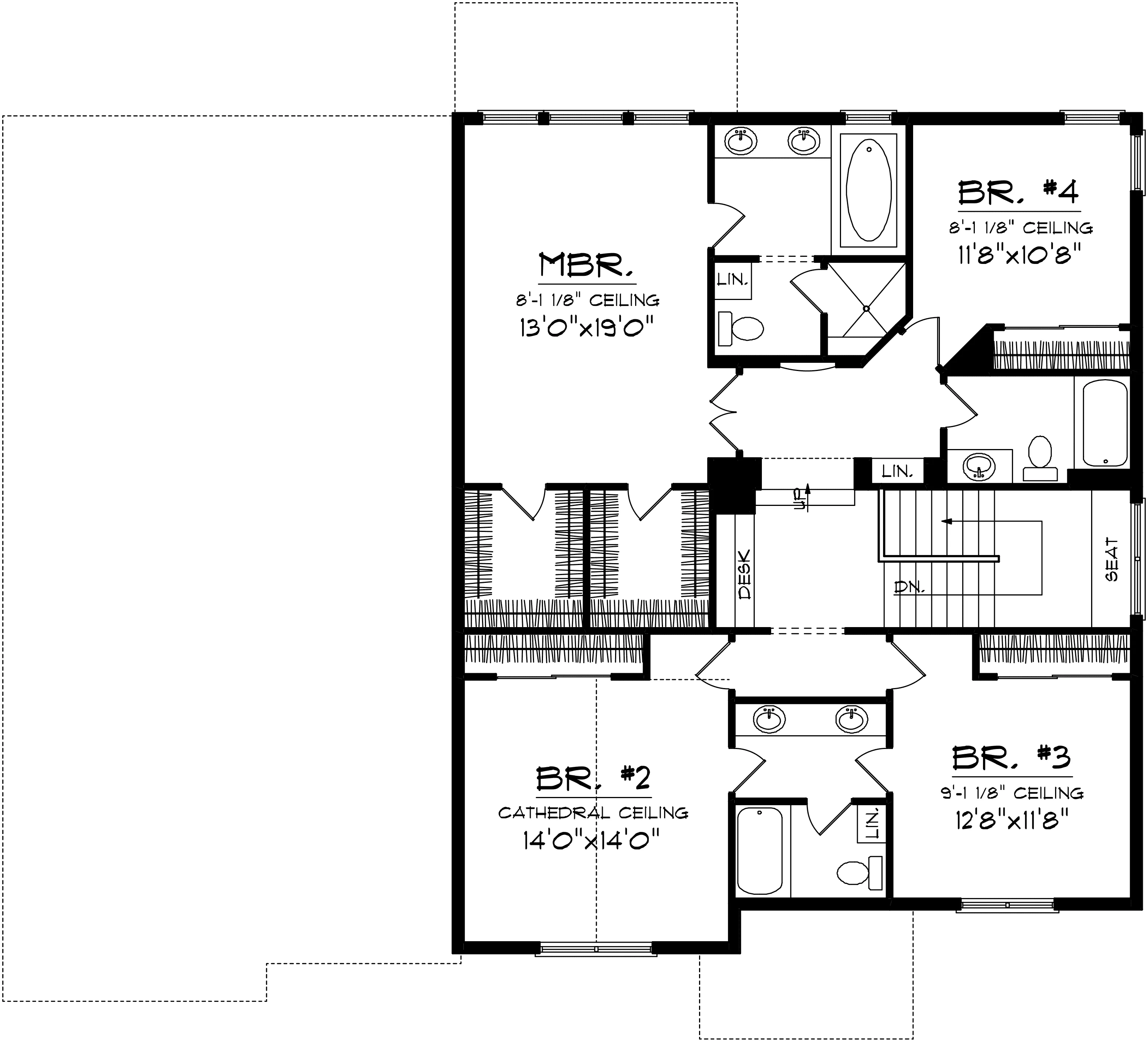 Arts & Crafts House Plan Second Floor - Renette European Home 051D-0686 - Shop House Plans and More
