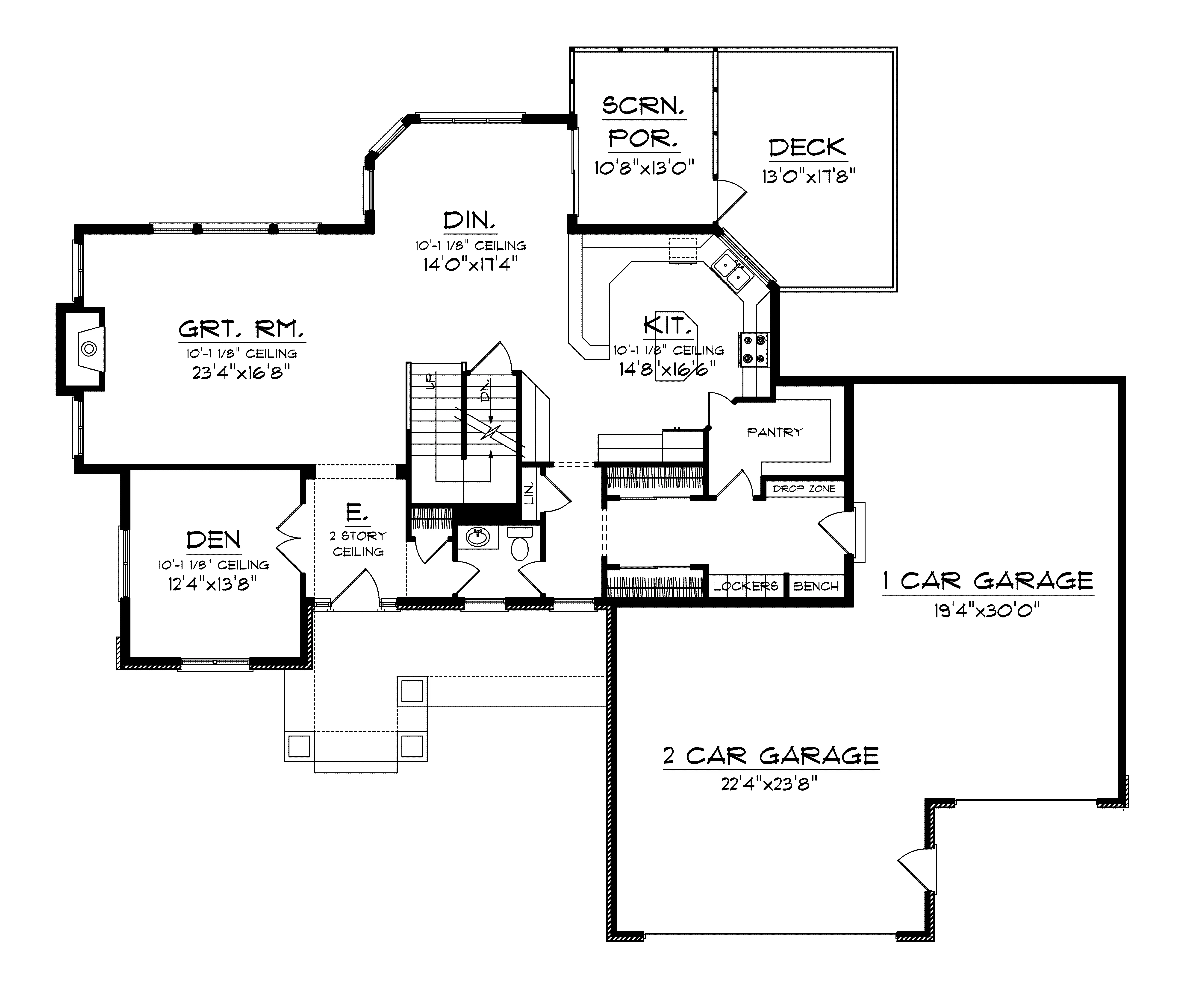 Craftsman House Plan First Floor - Cachelle Luxury Craftsman Home 051D-0707 - Search House Plans and More