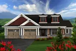 Rustic House Plan Front of Home - Jaspen Rustic Craftsman Home 051D-0716 - Search House Plans and More