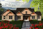 Rustic House Plan Front of Home - Drenpointe Craftsman Home 051D-0721 - Search House Plans and More