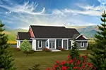 Craftsman House Plan Rear Photo 01 - Watford Hill Rustic Home 051D-0738 - Shop House Plans and More