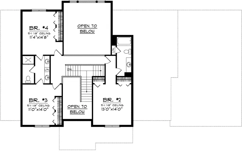 Shingle House Plan Second Floor - Pimlico Cove Prairie Home 051D-0753 - Shop House Plans and More