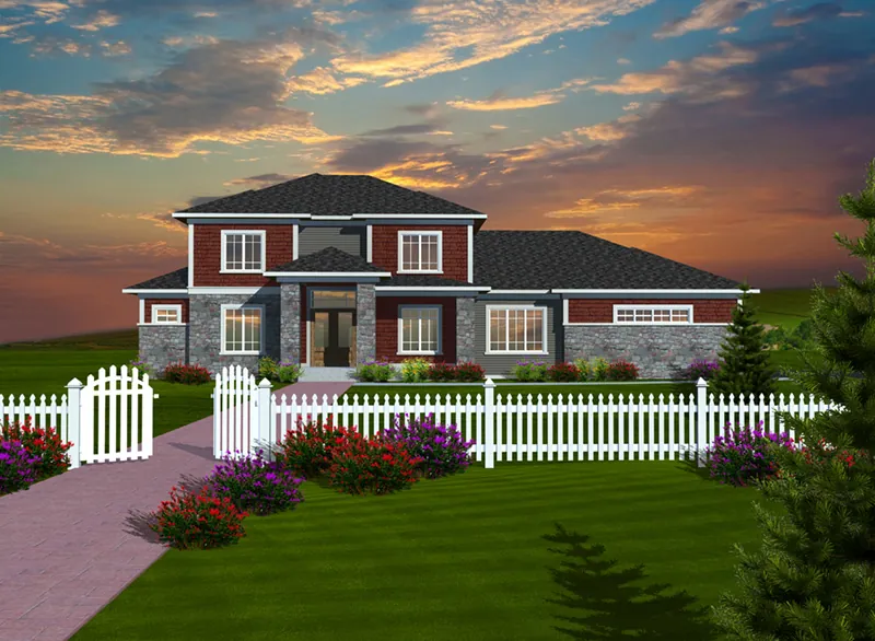 Shingle House Plan Front of Home - Pimlico Cove Prairie Home 051D-0753 - Shop House Plans and More