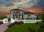 Shingle House Plan Front of Home - Pimlico Cove Prairie Home 051D-0753 - Shop House Plans and More