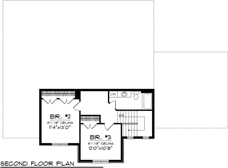 Rustic House Plan Second Floor - Ellowyn Tudor Style Home 051D-0765 - Search House Plans and More