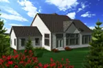 Rustic House Plan Rear Photo 01 - Ellowyn Tudor Style Home 051D-0765 - Search House Plans and More