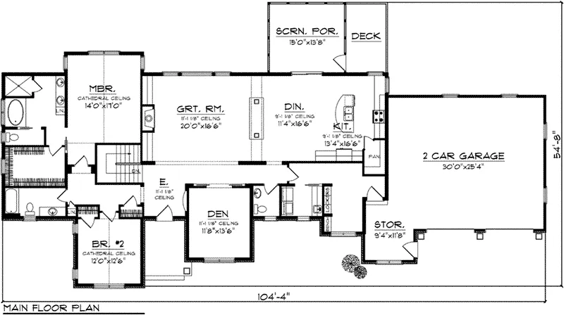 Craftsman House Plan First Floor - Patton Park Craftsman Home 051D-0766 - Shop House Plans and More