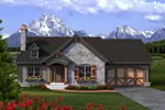 Country French House Plan Front of Home - Kacy Cliff Rustic Country Home 051D-0781 - Search House Plans and More