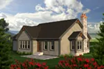Country French House Plan Rear Photo 01 - Kacy Cliff Rustic Country Home 051D-0781 - Search House Plans and More