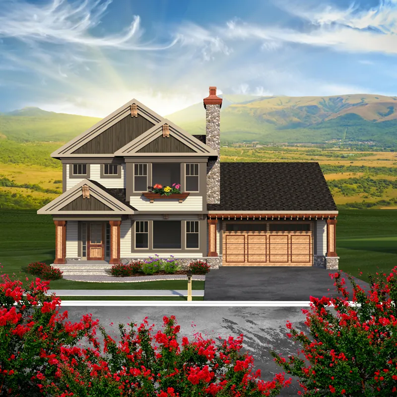 Farmhouse Plan Front of Home - Dixie Valley Country Home 051D-0786 - Search House Plans and More