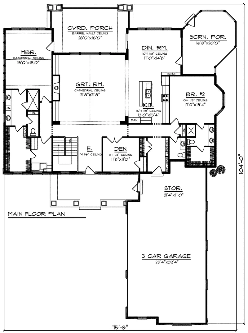 Craftsman House Plan First Floor - Madden Country Craftsman Home 051D-0795 - Shop House Plans and More