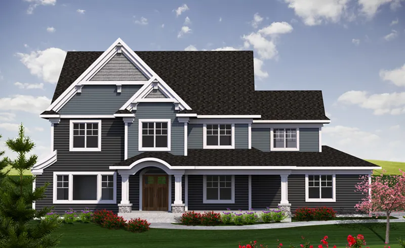 Southern House Plan Front of Home - Flatley Country Craftsman Home 051D-0817 - Search House Plans and More