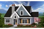 English Cottage House Plan Front of Home - Kensley Rustic Craftsman Home 051D-0819 - Search House Plans and More