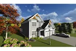 Arts & Crafts House Plan Front of Home - Carlisle Craftsman Home 051D-0837 - Search House Plans and More
