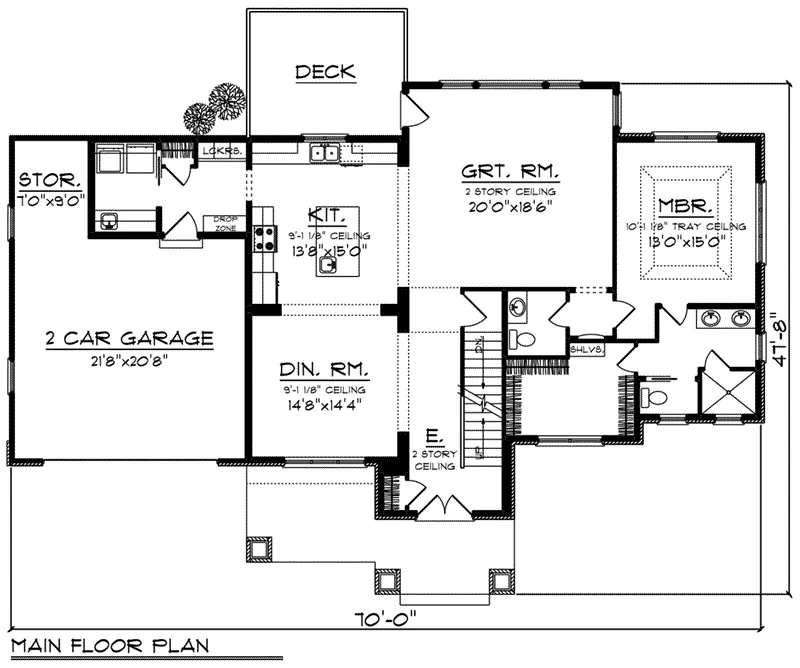 Craftsman House Plan First Floor - Arant Shingle Craftsman Home 051D-0840 - Search House Plans and More