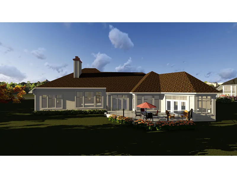 Ranch House Plan Rear Photo 02 - Fairpark Luxury Ranch Home 051D-0883 - Search House Plans and More
