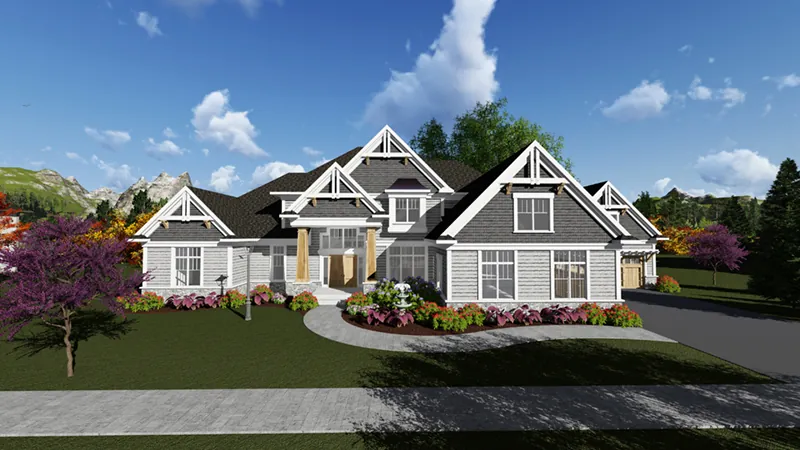Country House Plan Front of Home - Layton Heights Craftsman Home 051D-0887 - Shop House Plans and More