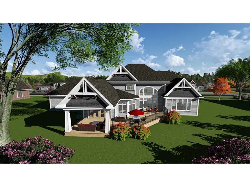 Country House Plan Rear Photo 01 - Layton Heights Craftsman Home 051D-0887 - Shop House Plans and More