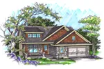 Ranch House Plan Front of Home - Raccoon Hollow Ranch Home 051D-0908 - Shop House Plans and More