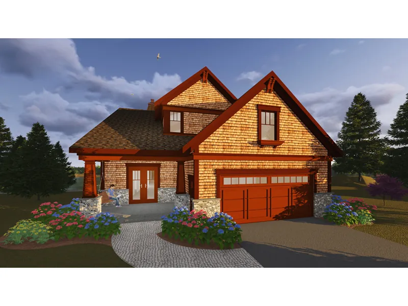 Mountain House Plan Front Photo 05 - Owen Point Craftsman Home 051D-0915 - Shop House Plans and More