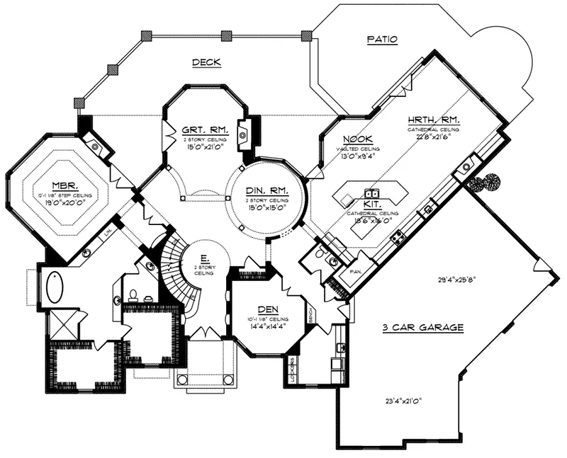 First Floor - 051D-0940 - Shop House Plans and More