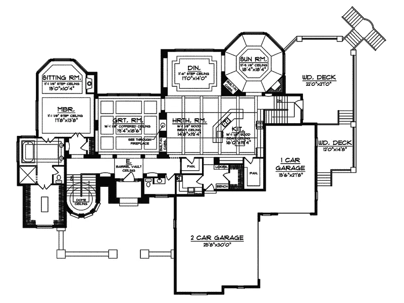 European House Plan First Floor - Hildesheim Manor Luxury Home 051S-0007 - Search House Plans and More
