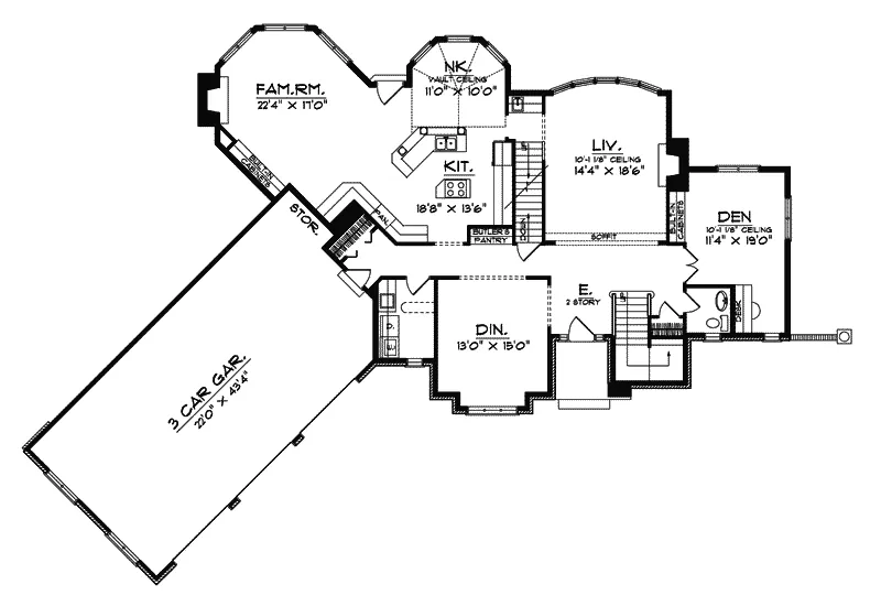 Luxury House Plan First Floor - Arch Terrace Luxury Home 051S-0015 - Search House Plans and More