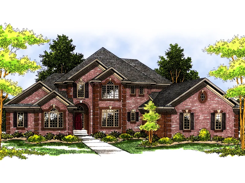 Southern House Plan Front Image - Broxtowe Luxury Home 051S-0031 - Search House Plans and More