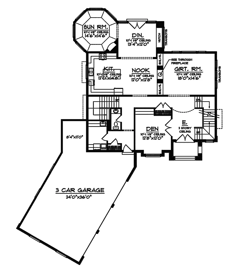 Southern House Plan First Floor - Montaillou Luxury Home 051S-0052 - Shop House Plans and More
