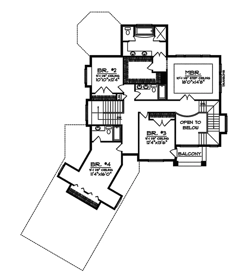 Southern House Plan Second Floor - Montaillou Luxury Home 051S-0052 - Shop House Plans and More