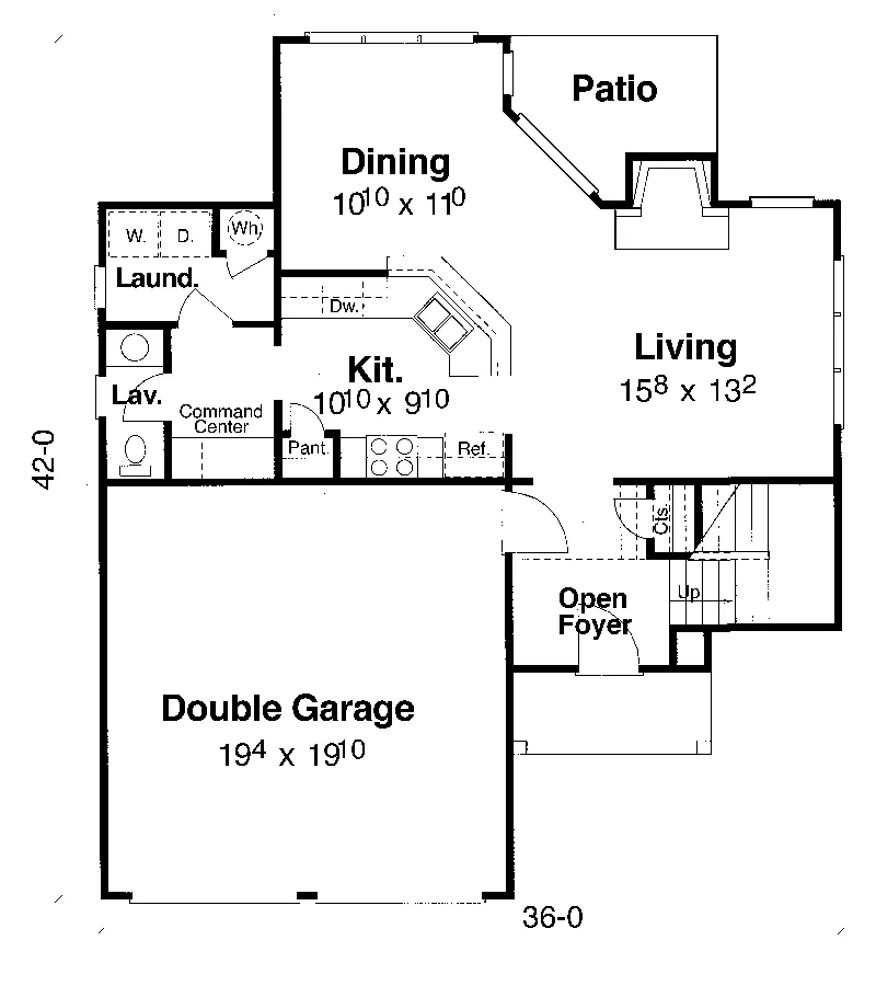 Tudor Home Plan First Floor 052D-0021